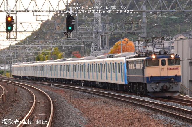 【西武】40000系40164F出場甲種輸送を島本駅で撮影した写真