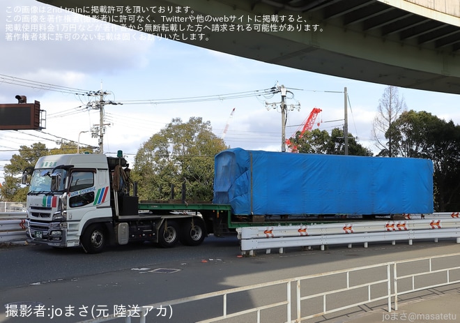 【JR西】201系先頭車が廃車のため陸送を不明で撮影した写真