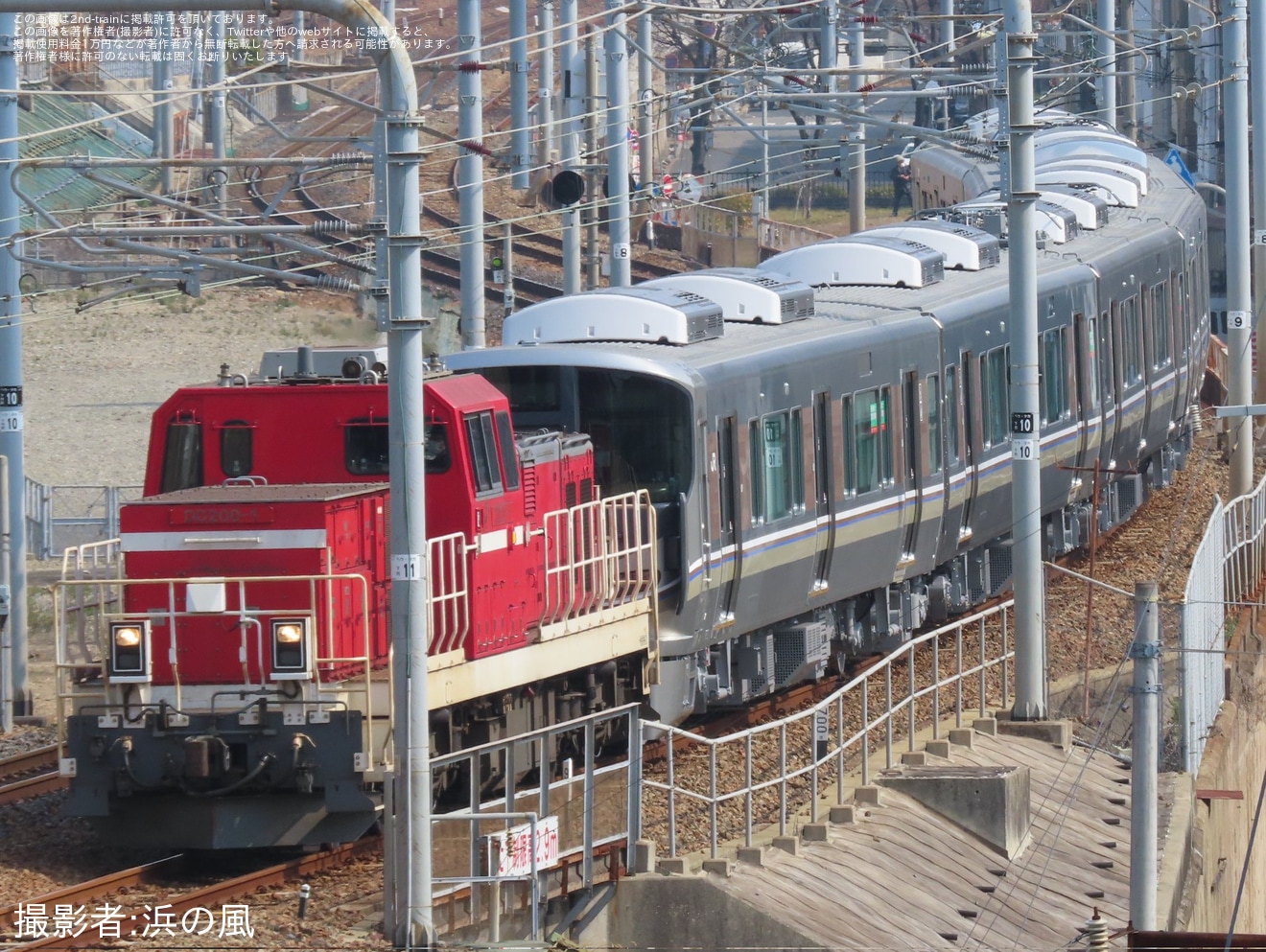 【JR西】225系L14編成川崎車両出場甲種輸送の拡大写真