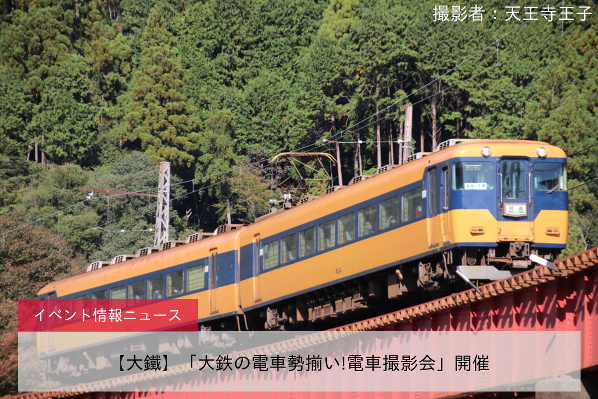 【大鐵】「大鉄の電車勢揃い!電車撮影会」開催