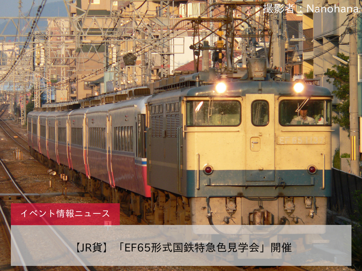 【JR貨】「EF65形式国鉄特急色見学会」開催