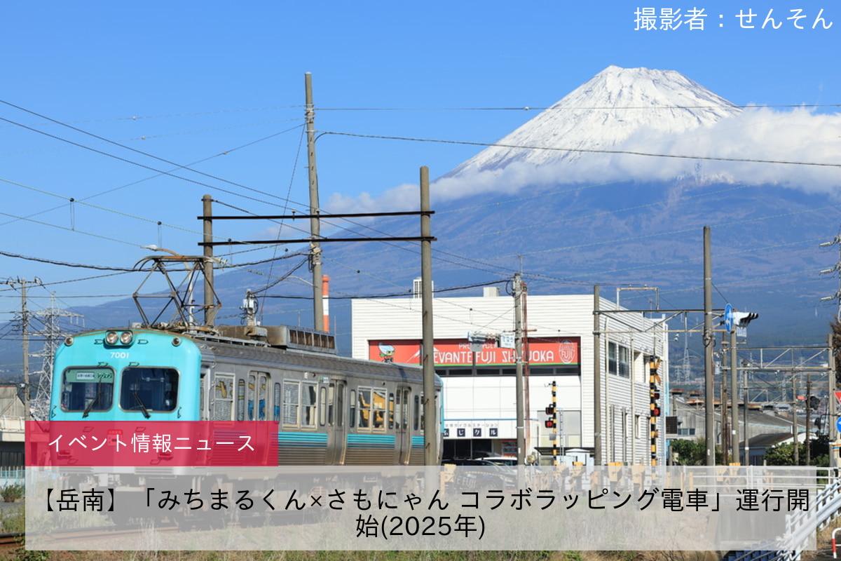 【岳南】「みちまるくん×さもにゃん コラボラッピング電車」運行開始(2025年)