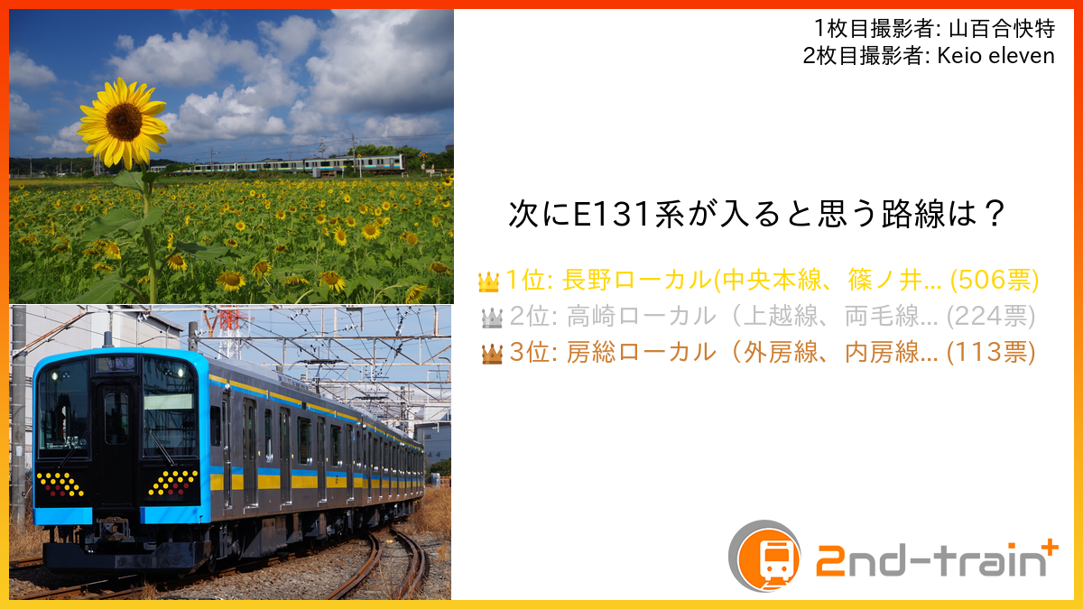 次にE131系が入ると思う路線は？