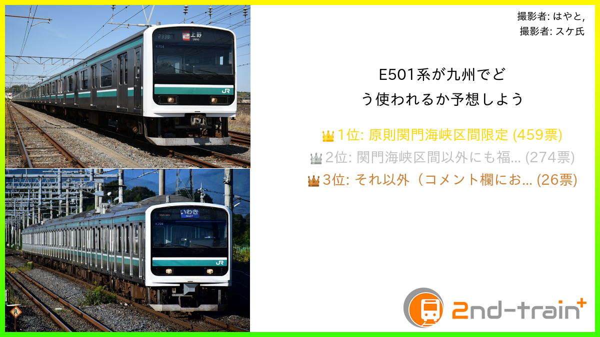 E501系が九州でどう使われるか予想しよう