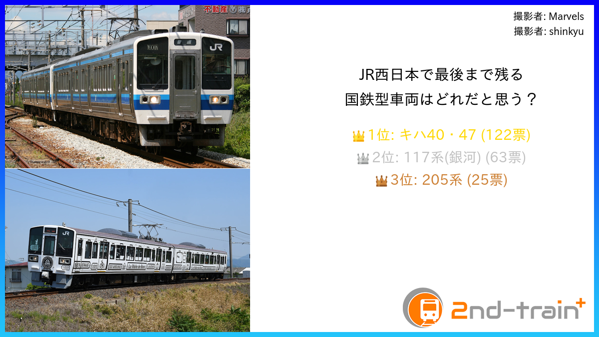 JR西日本で最後まで残る国鉄型車両はどれだと思う？
