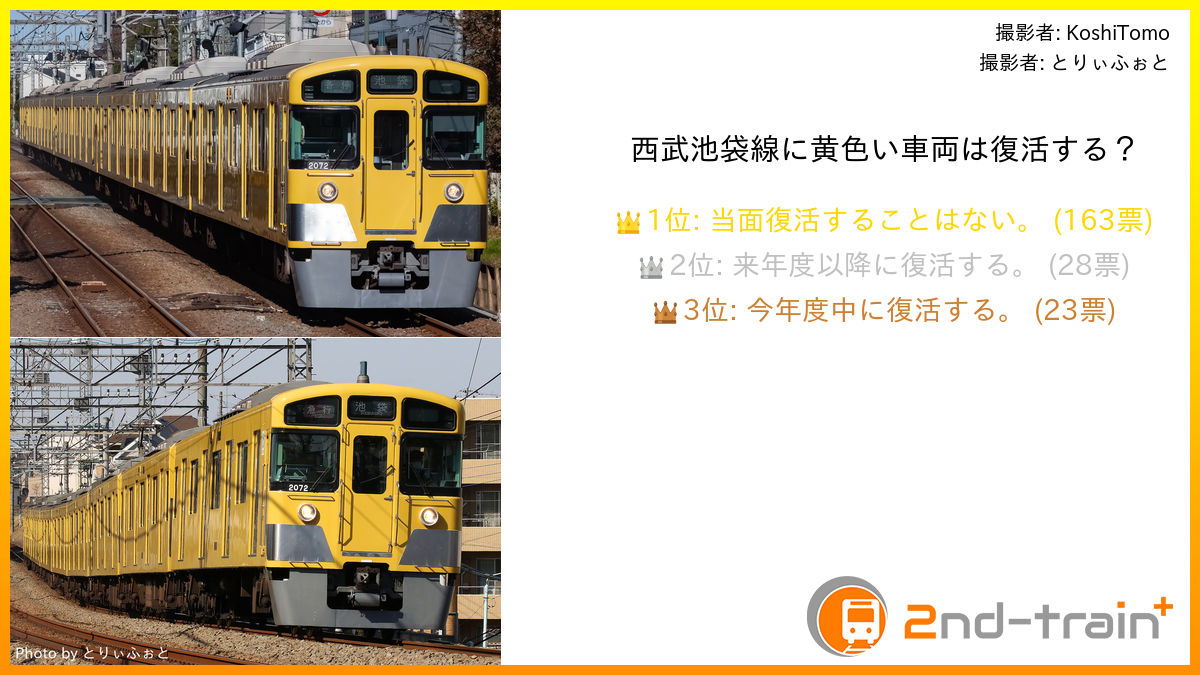 西武池袋線に黄色い車両は復活する？