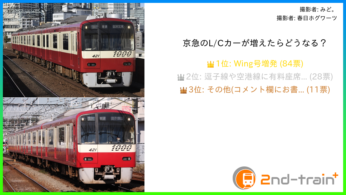 京急のL/Cカーが増えたらどうなる？