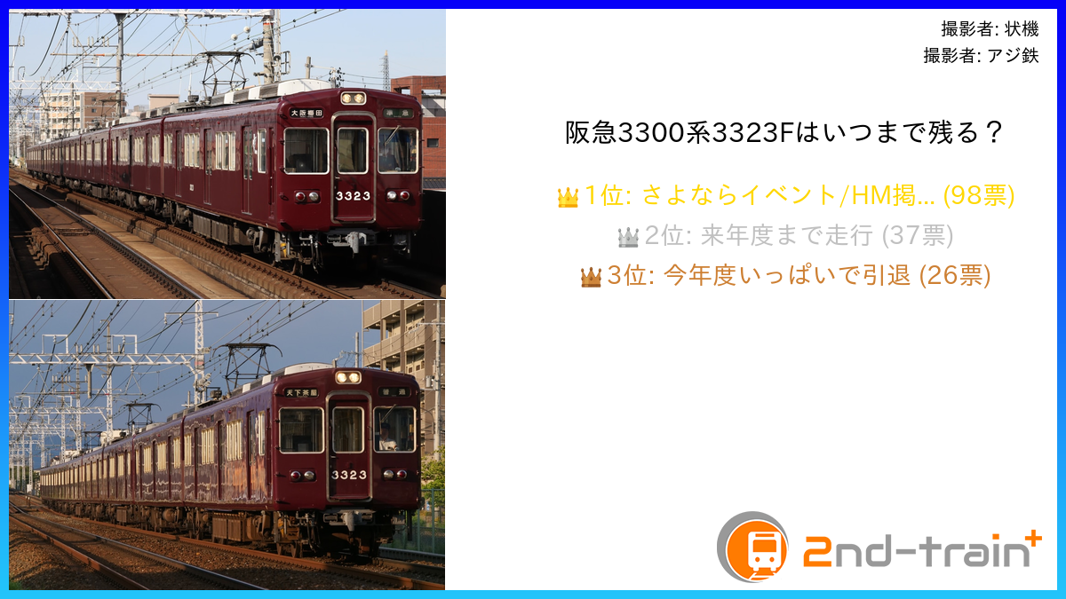 阪急3300系3323Fはいつまで残る？