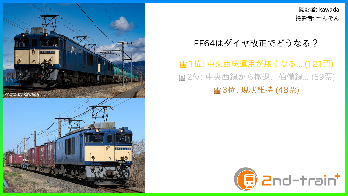 EF64はダイヤ改正でどうなる？