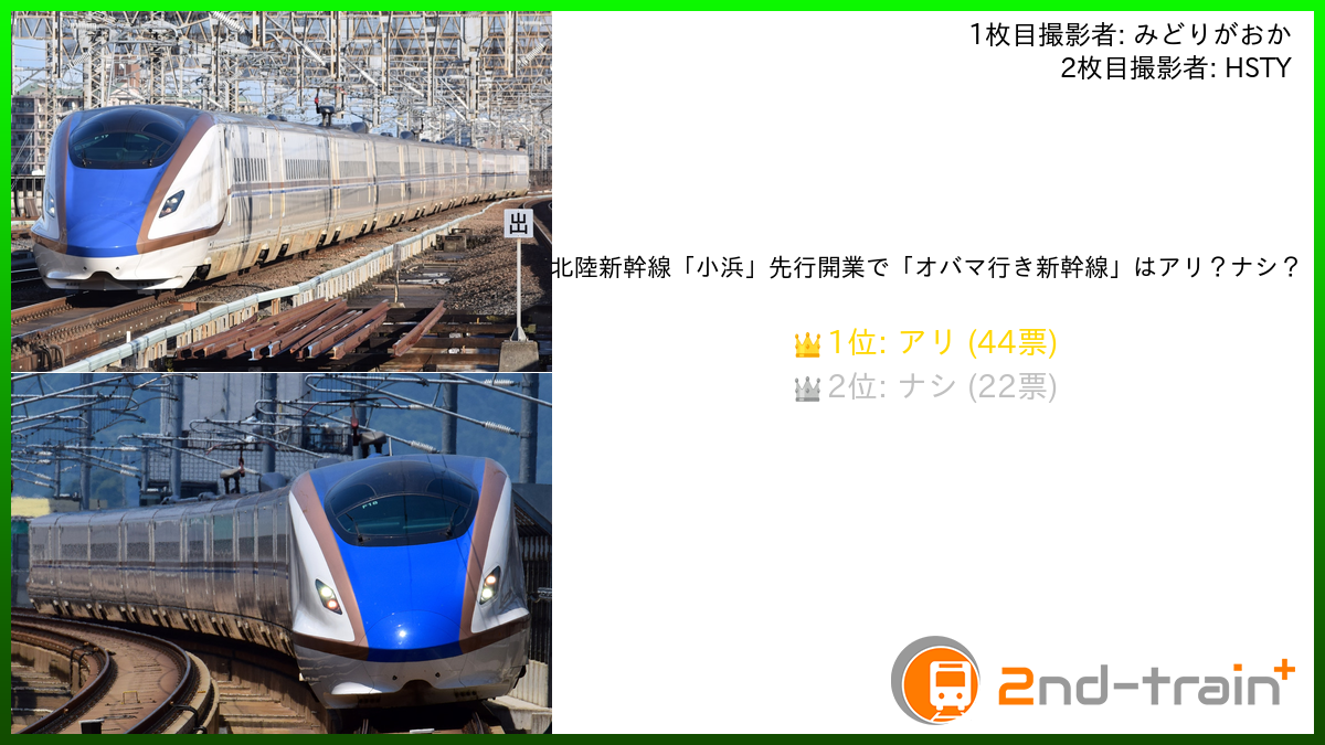 北陸新幹線「小浜」先行開業で「オバマ行き新幹線」はアリ？ナシ？