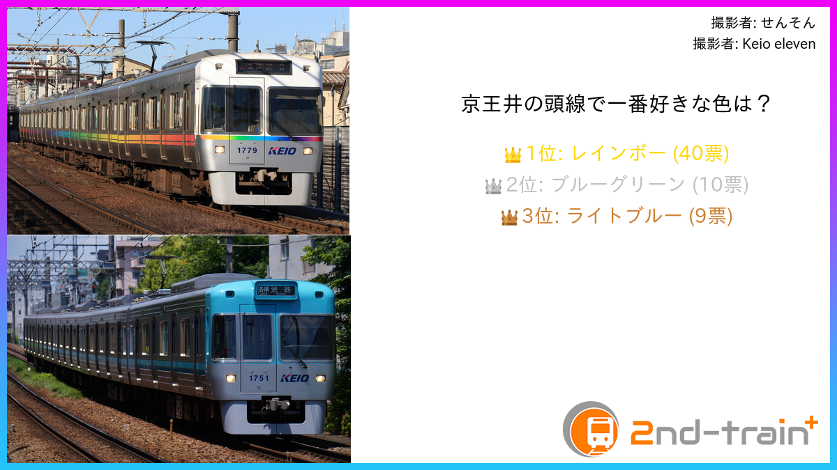 京王井の頭線で一番好きな色は？