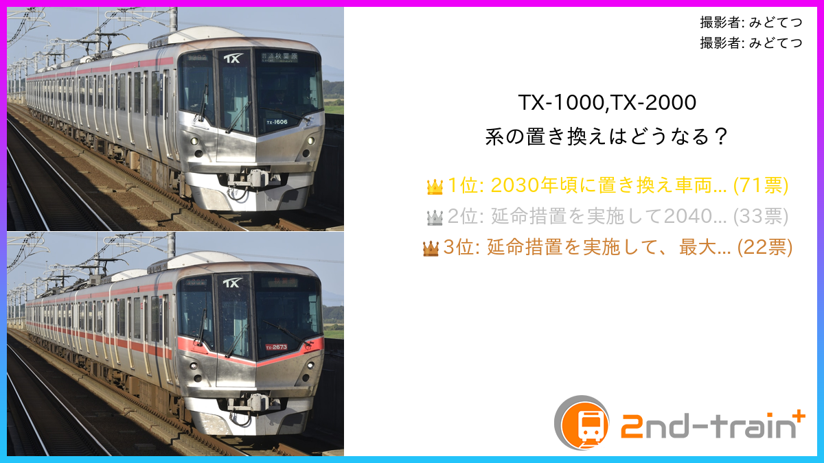 TX-1000,TX-2000系の置き換えはどうなる?