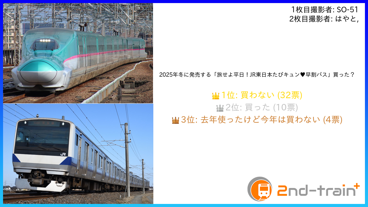 2025年冬に発売する「旅せよ平日！JR東日本たびキュン♥早割パス」買った？