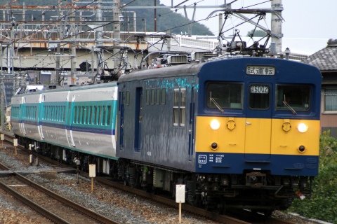 【JR西】381系ヒネB937編成　試運転を島本駅で撮影した写真