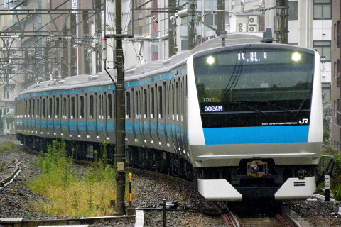 【JR東】E233系ウラ176編成 浦和電車区へを恵比寿駅で撮影した写真