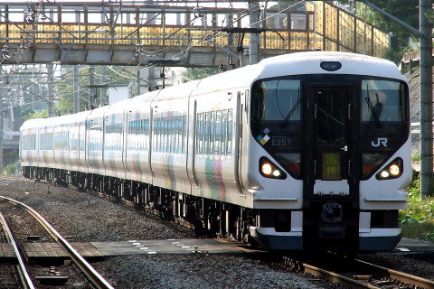 【JR東】E257系モトM108編成 団体臨時列車を西国分寺駅で撮影した写真