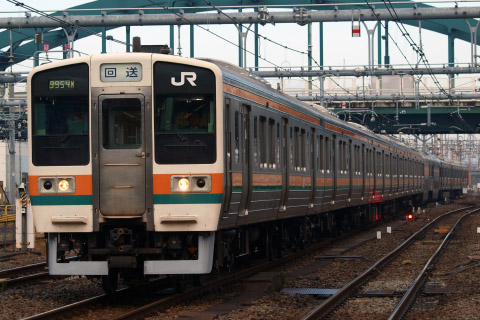 【JR東】211系チタN3編成 大宮総合車両センター出場を大宮駅で撮影した写真