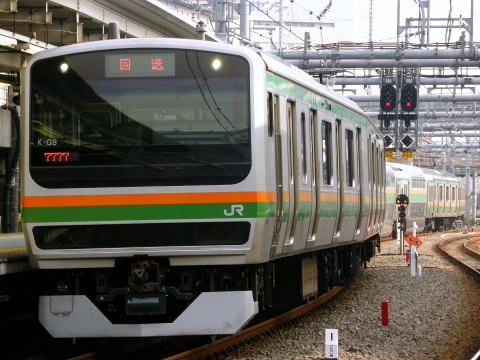  【JR東】E231系コツK08編成、東京総合車両センター出場を大崎駅で撮影した写真