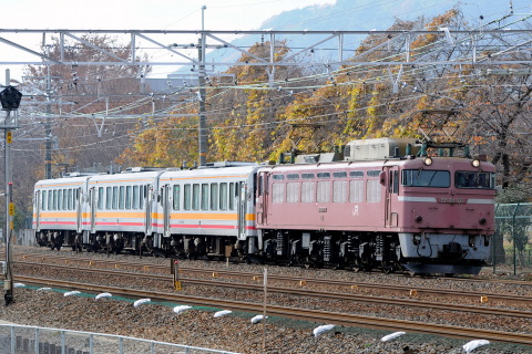 【JR西】キハ120系3両 金沢総合車両所へを山崎～長岡京で撮影した写真