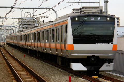【JR東】E233系T26編成 東京総合車両センター入場を武蔵境駅で撮影した写真