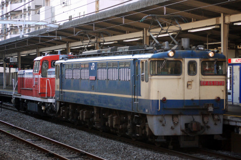 【JR貨】DE15-2505 大宮車両所入場を西国分寺駅で撮影した写真