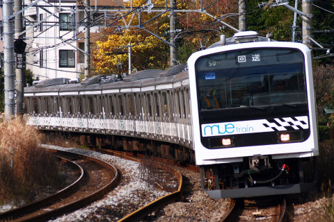 【JR東】209系『MUE-Train』東急車輌入場を大船～北鎌倉で撮影した写真