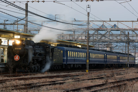 【JR東】D51-498+12系客車5両 試運転を渋川駅付近で撮影した写真
