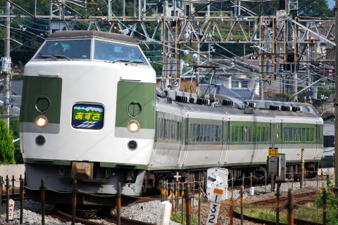 【JR東】183・189系N101編成使用の特急「あずさ81号」運転 - 酒折～甲府にて撮影