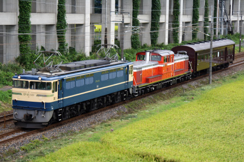 【JR東】郡山総合車両センター公開による展示車両返却配給の拡大写真