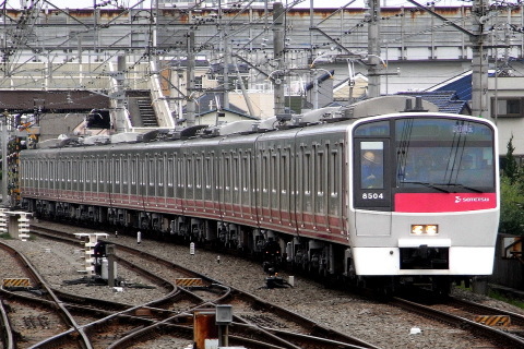 【相鉄】8000系8704F 検査出場試運転を二俣川駅で撮影した写真