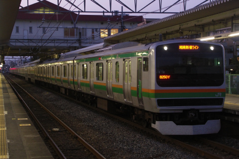 【JR東】横須賀線武蔵小杉駅設置工事に伴う運用変更を北本駅で撮影した写真