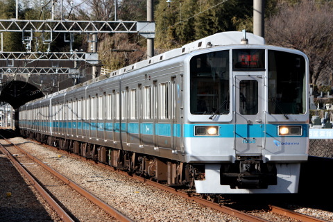 【小田急】1000形1058F＋1756F 試運転を黒川駅で撮影した写真