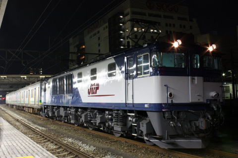 【JR貨】秩父鉄道7500系7501F 甲種輸送を八王子駅で撮影した写真