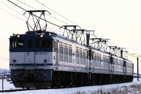 【JR貨】EF64四重単で回送を篠ノ井～稲荷山で撮影した写真