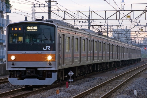 【JR東】新三郷～吉川間上り線線路切り替え工事 実施を南流山駅で撮影した写真