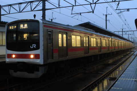 【JR東】205系4両（京葉車）  東大宮（操）へ回送を新習志野駅で撮影した写真