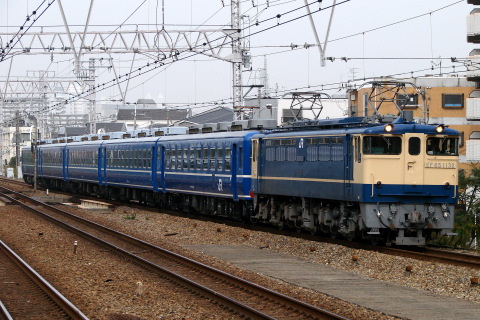  【JR西】「SL北びわこ号」用12系 配給輸送を塚本駅で撮影した写真