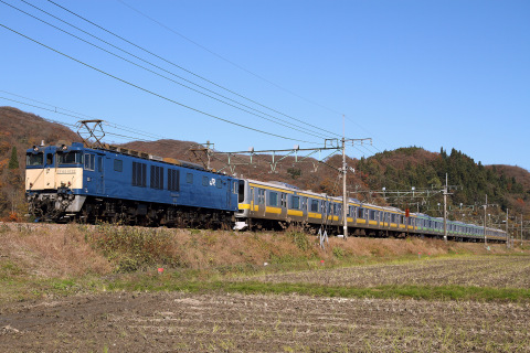 【JR東】山手線用サハE231形600・4600番代 配給輸送を小出～八色で撮影した写真