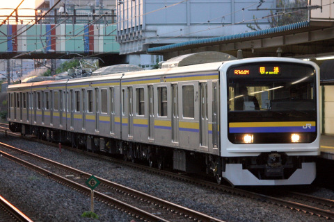 【JR東】209系マリC408編成 幕張車両センターへ回送を東浦和駅で撮影した写真