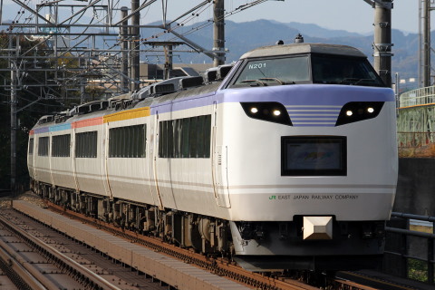 【JR東】485系『彩』使用 団体臨時列車運転を八王子～豊田で撮影した写真