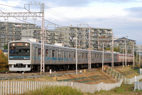 【小田急】1000形1059F＋3000形3257F試運転を伊勢原～鶴巻温泉で撮影した写真