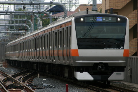 【JR東】中央線西国分寺～立川間上り線線路高架化を国立駅で撮影した写真