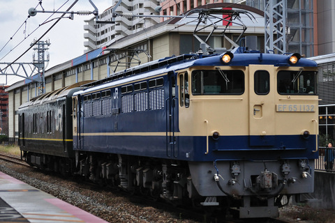 【JR西】24系カニ24-10 網干総合車両所入場を大久保駅で撮影した写真