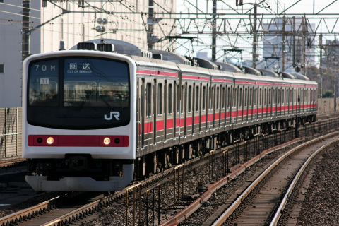 【JR東】205系ケヨ81編成 旧習志野電車区へ回送を稲毛駅で撮影した写真