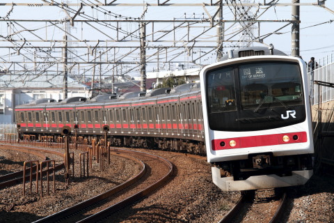 【JR東】205系ケヨ8編成 10両化され京葉車両センターへ回送の拡大写真