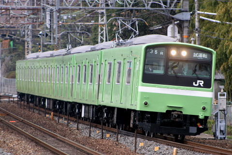 【JR西】201系ナラND610編成 試運転を山崎駅で撮影した写真