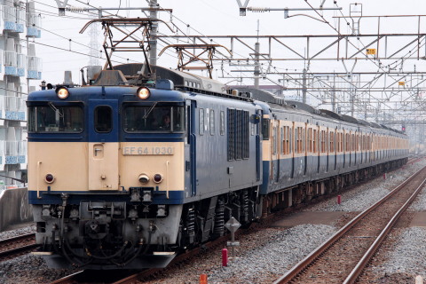 【JR東】113系マリ209＋マリ53編成 廃車配給を南流山駅で撮影した写真