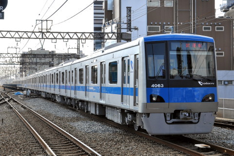 【小田急】4000形4063F 性能確認試運転を本厚木駅で撮影した写真