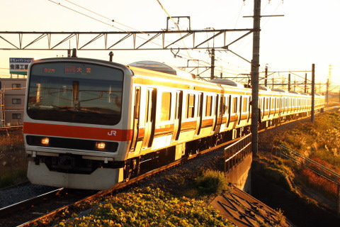 【JR東】「しもうさ号」運転開始を吉川駅で撮影した写真
