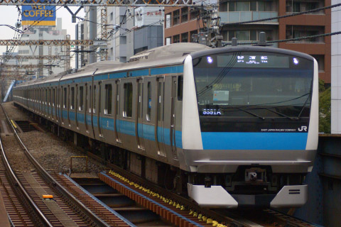 【JR東】E233系ウラ111編成 試運転を関内駅で撮影した写真
